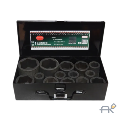 Набор головок ударных 14пр.. 3/4(17.19.21.22.24.27.30.32.34.35.36.41.46.50мм) в кейсе (RF-6141MPB)